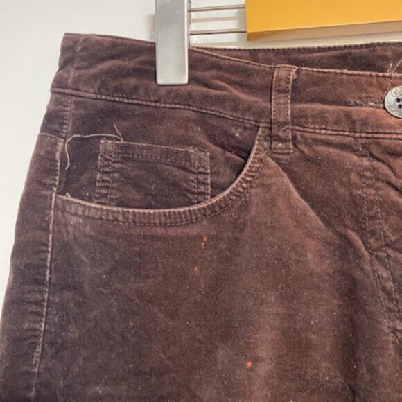 Lady Hathaway Dark Brown Corduroy Women's Trousers Pants Size 10 - Picture 4 of 16